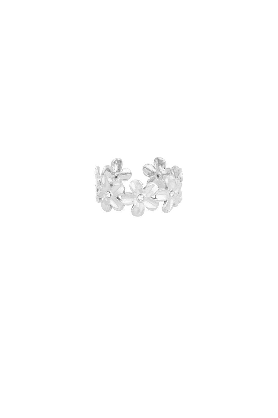 Ring Flower Silver.