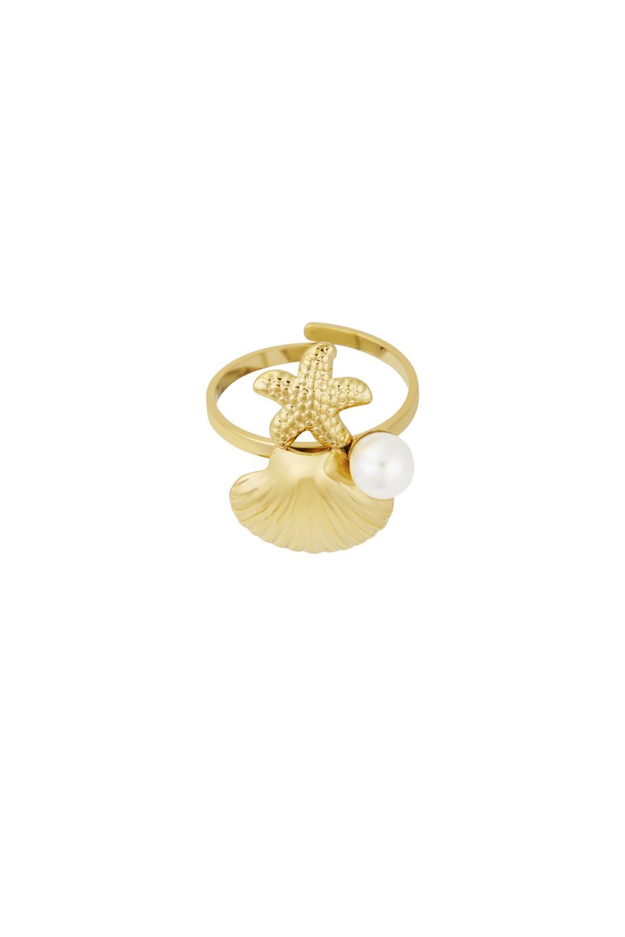 Sea Star ring gold.