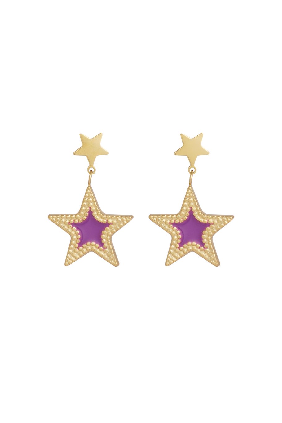 Oorbellen Purple Star