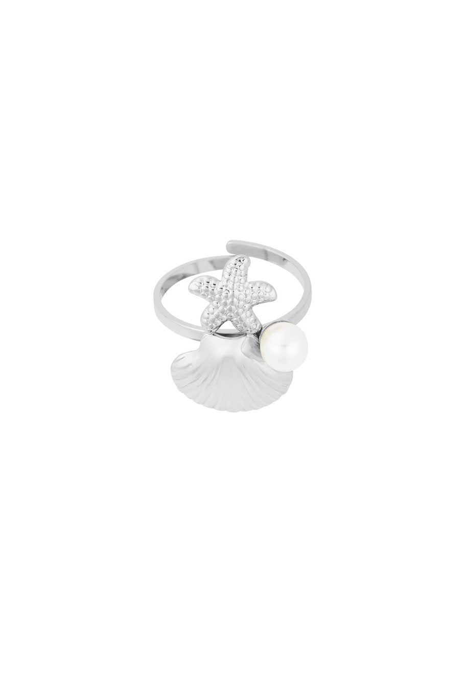 Ring Sea Star zilver.