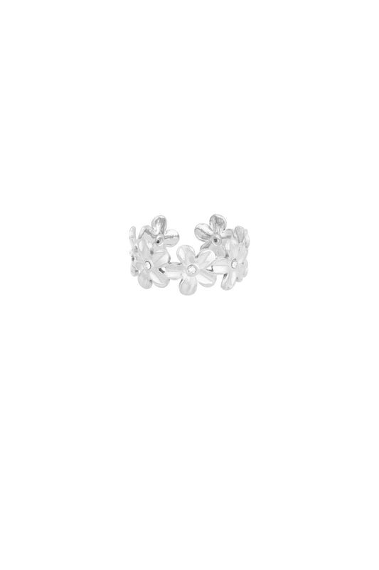 Ring Flower Silver.