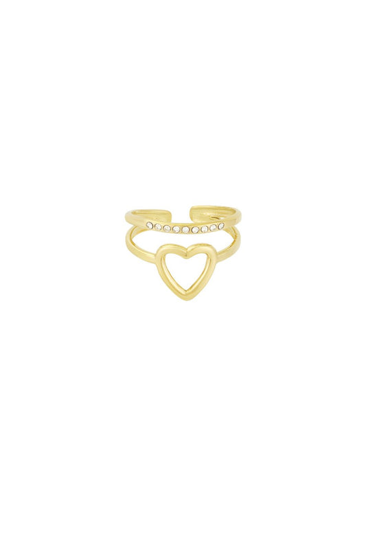 Heart Sparkle Gold ring