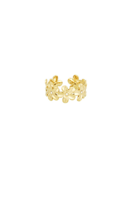 Ring Flower Gold