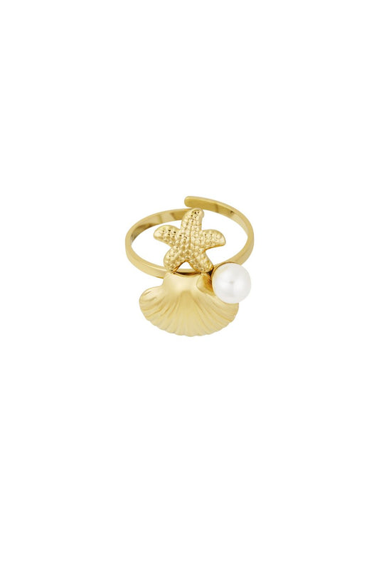 Sea Star ring gold.