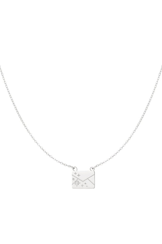 Secret Note ketting zilver