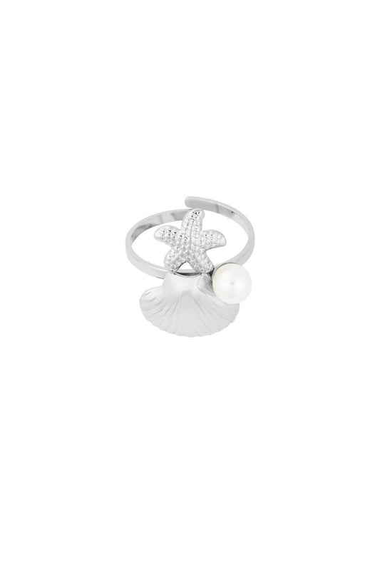 Ring Sea Star zilver.